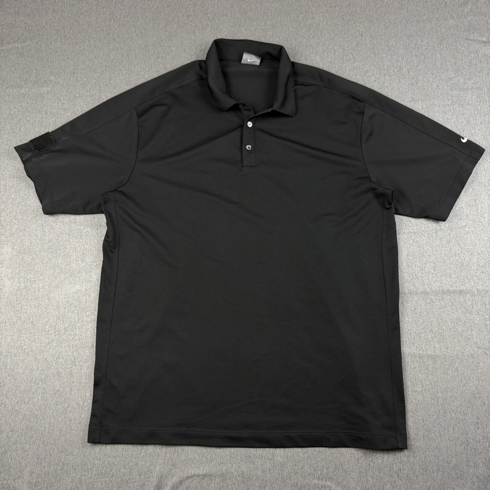 Nike Golf Polo Shirt Men's Size XXL Dri-Fit Standard Fit Black Short Sleeve